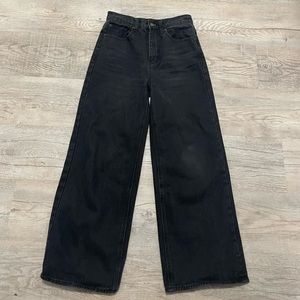 Bdg high and wide washed black jeans